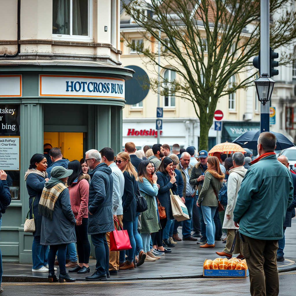 Queues wrap around block for Brighton's Easter treat